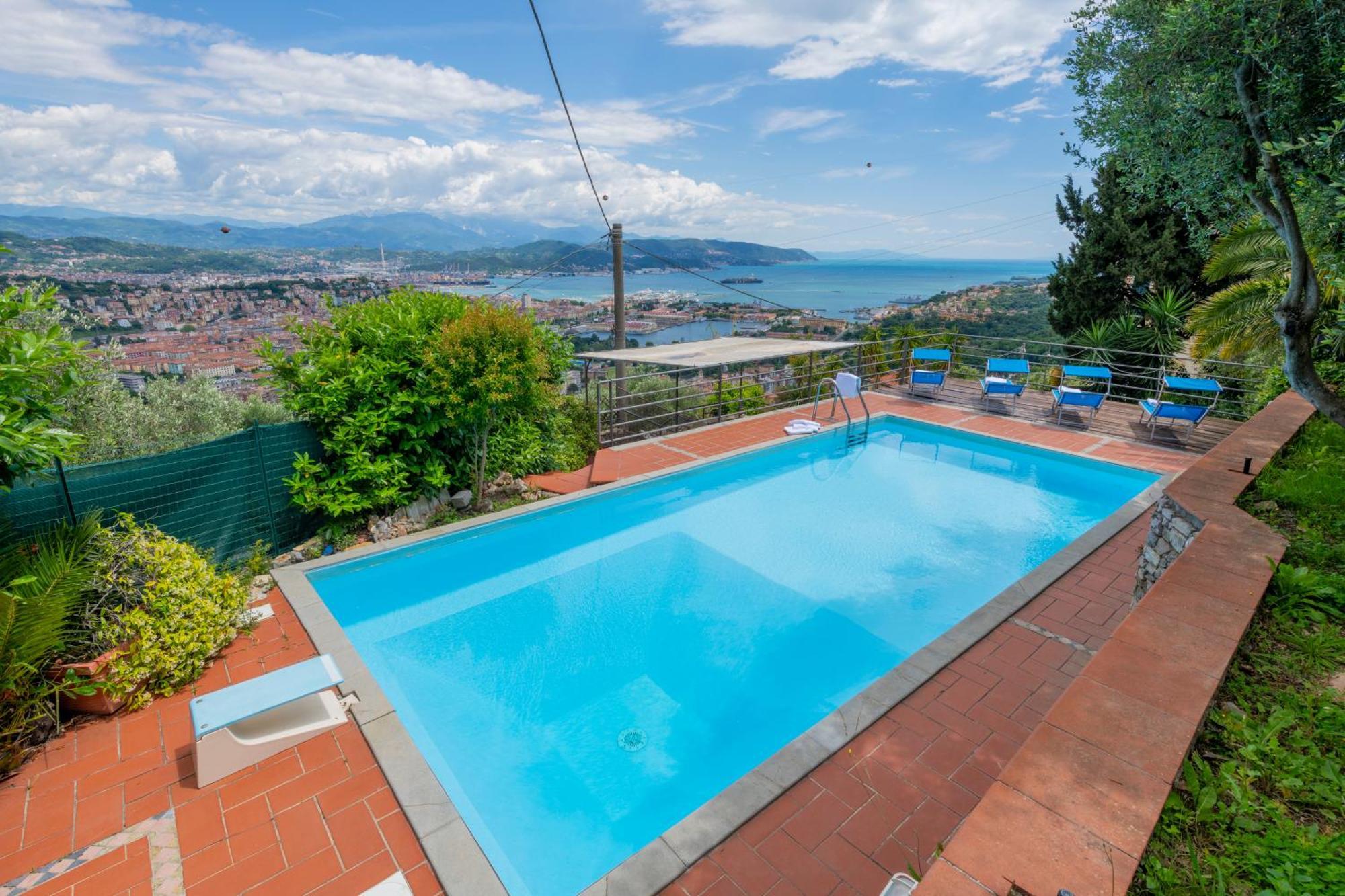 Le Palme Swimming-pool & Relax In The Gulf Of Poets Villa